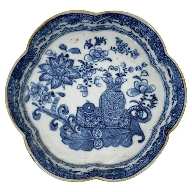 18th Century Chinese Porcelain Pattipan Tea Stand For Sale - Image 10 of 10