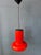 Vintage Space Age Red Cone Pendant Lamp For Sale - Image 6 of 11
