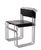 Elegant and unmistakably Bauhaus 'Libellula' Dining chairs composed of a chromed tubular steel frame on which rest a Black...