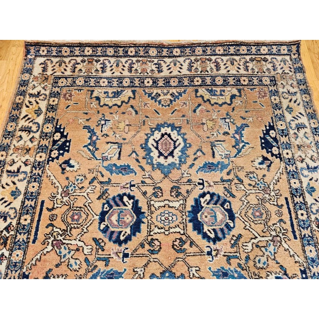 Beautiful early 20th century Persian Malayer Gallery or Corridor Size Rug. This exquisite Malayer rug features an...