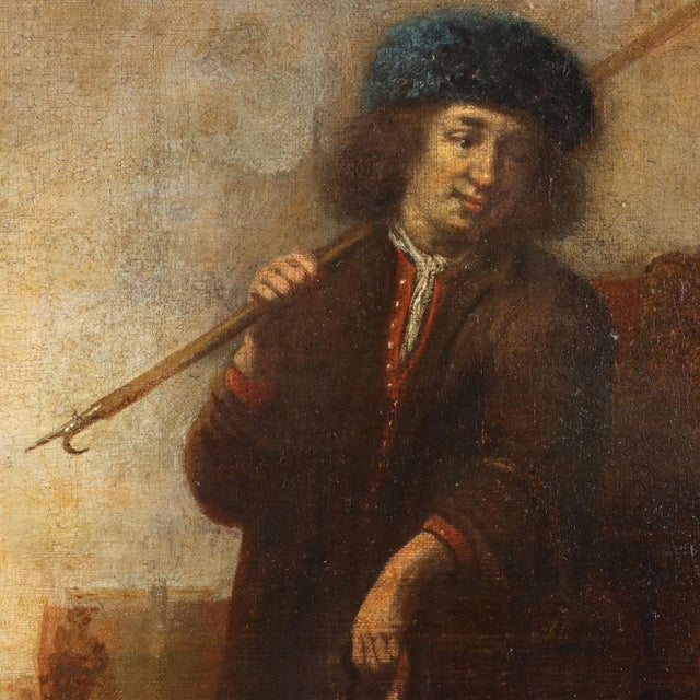 Hercules Sanders, Scene with Figures, 1600s, Oil on Canvas, Framed For Sale - Image 5 of 16