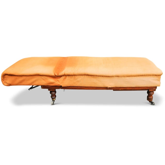 Victorian Adjustable Reading Daybed in Wood and Brass by John Carter of London For Sale - Image 4 of 9