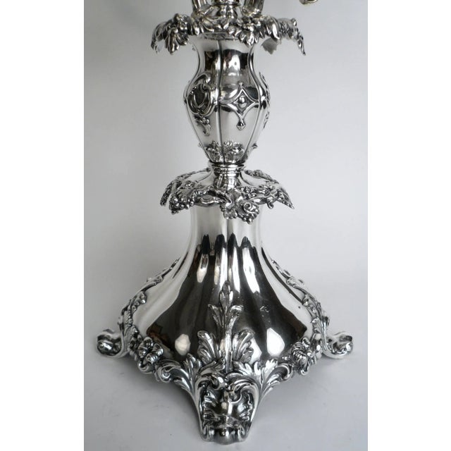 English Sheffield Plate Silver and Cut Crystal Epergne For Sale In Pittsburgh - Image 6 of 11
