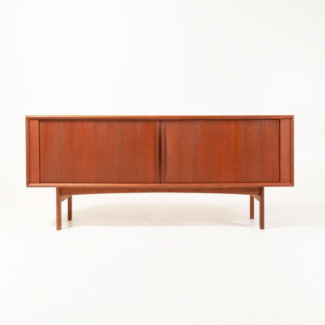 Bernard Pedersen & Son Tambour Door Credenza in Teak For Sale - Image 10 of 10