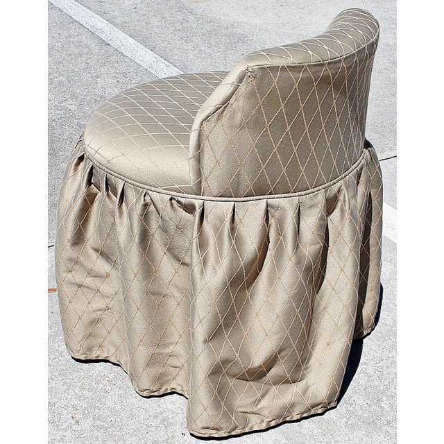 Skirted Vanity Pouf Chair Chairish