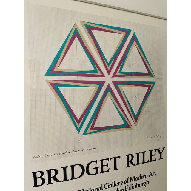 Modern Bridget Riley Original 1973 Poster, Framed For Sale - Image 3 of 4