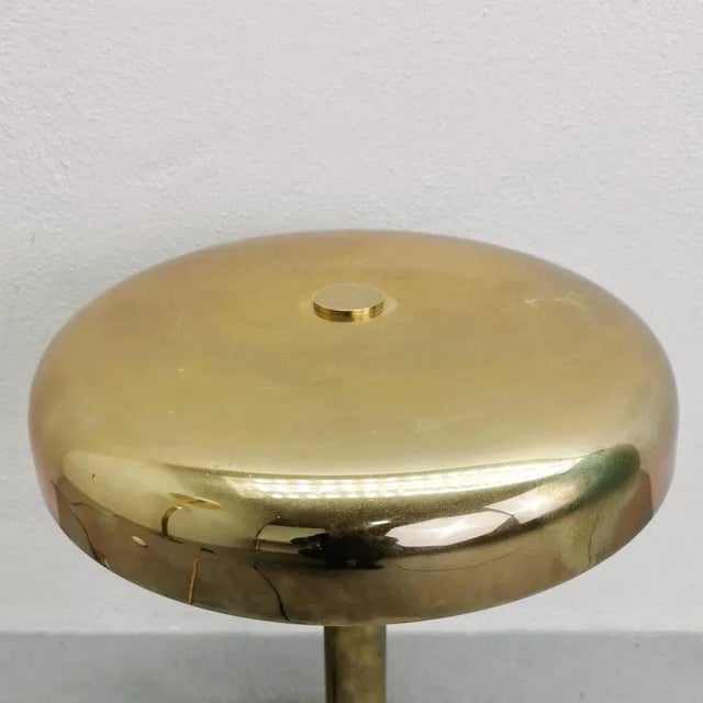 Vintage Art Deco Mushroom Lamp in Brass For Sale - Image 6 of 7