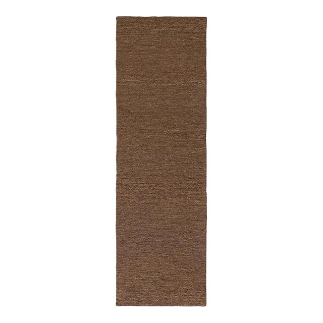 Pure Salt Torquay Walnut Sumack Weave Jute/Argenitian Wool Runner, 2'6" X 8' For Sale