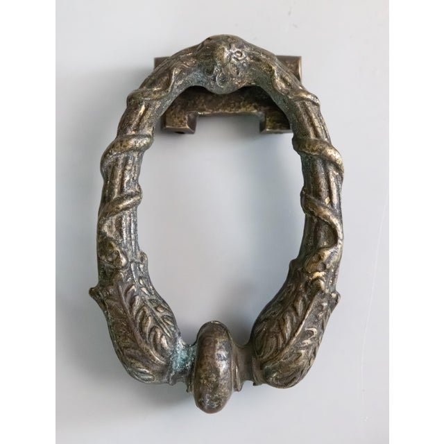 19th Century French Brass Lion Door Knocker For Sale - Image 4 of 9