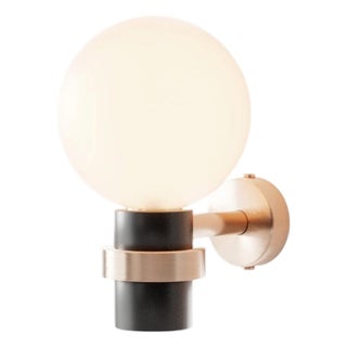Magda II Wall Lamp in Brass with Aluminum and Blown Glass by Marine Breynaert For Sale
