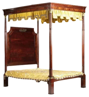 Napoleon III Empire Canopy Bed, 19th Century