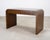 Contemporary Karl Springer-Style Organic Modern Grasscloth Waterfall Desk For Sale - Image 3 of 18