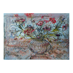 1980s Edna Hibel "Illusion" - Li577- Signed Artist's Proof - 20 X 15 - Floral Vase Unframed