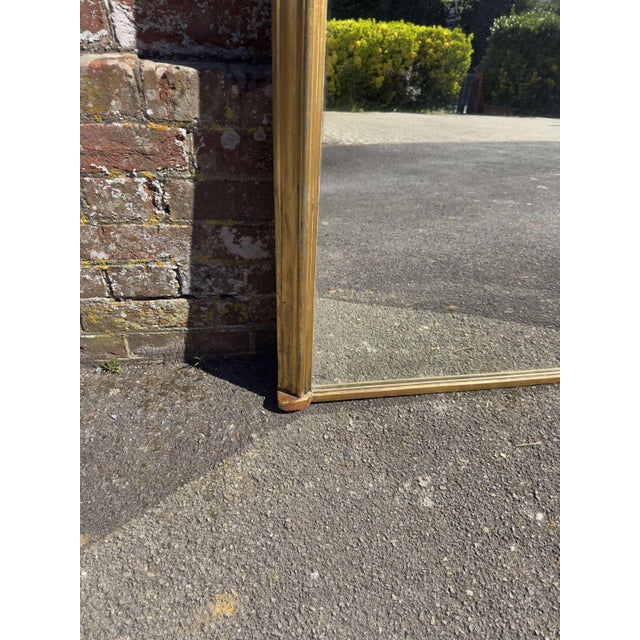 Large Antique English Shaped Top Gilt Overmantle Mirror, 19th Century For Sale - Image 5 of 7
