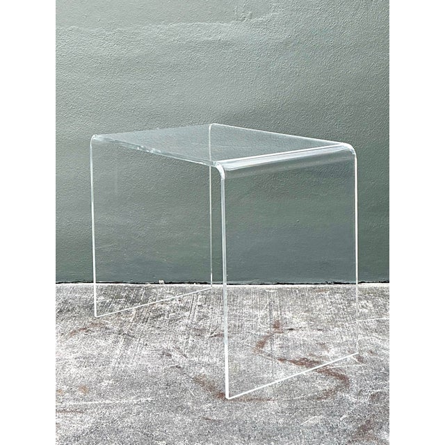 Vintage Waterfall Lucite Desk For Sale - Image 10 of 12