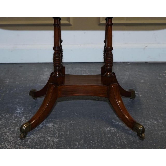 Georgian Folding Games Table with Brass Castors For Sale - Image 16 of 18