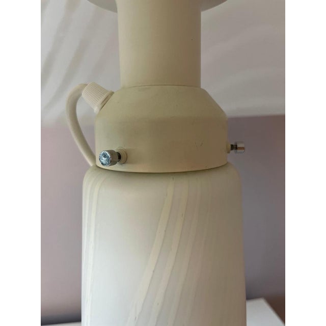 Mushroom Lamp White with Zebra Pattern from Peill & Putzler For Sale - Image 10 of 11