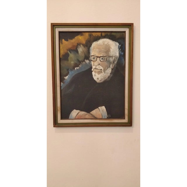 American Texas Gentleman Portrait Oil Painting For Sale - Image 3 of 8