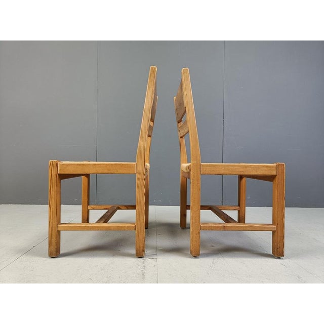 Pine Wood Dining Chairs from GM Mobler, 1960s, Set of 5 For Sale - Image 14 of 16