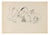 Figures is an artwork realized by Mino Maccari (1924-1989) in 1950 c. Ink on paper. A verso-recto paper drawn. Hand-signed...