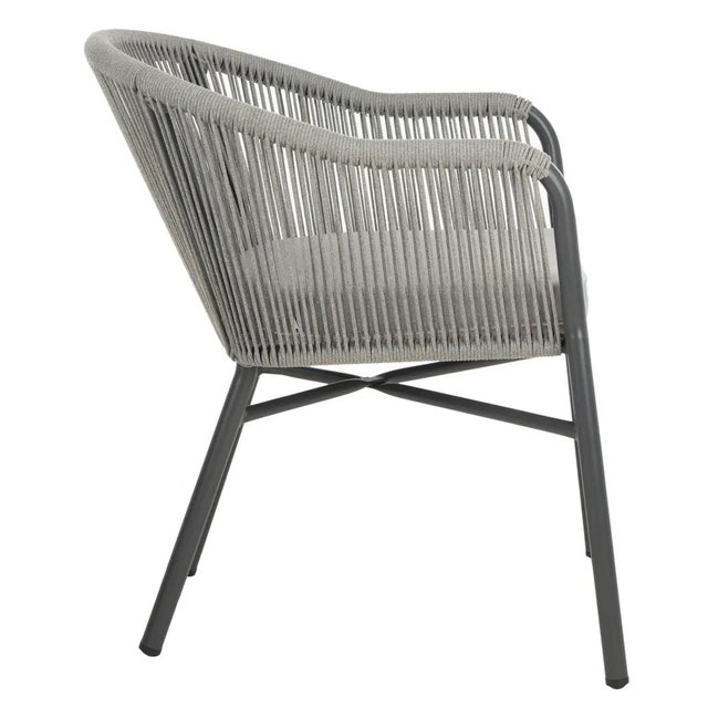 Contemporary Nicolo Rope Chair, Set of 2 - Gray For Sale - Image 3 of 12