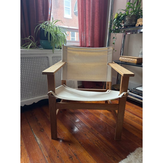 1980s Canvas Sling Safari Lounge Chair For Sale In Philadelphia - Image 6 of 8