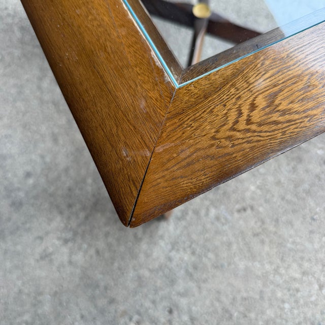1960s Andre Bus for Lane Silhouette Sculptural Walnut & Glass Coffee Table For Sale - Image 10 of 12