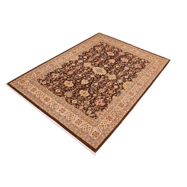 Boho Chic Boho Chic Brown/Beige Wool Rug - 8'1'' X 9'8'' For Sale - Image 3 of 10