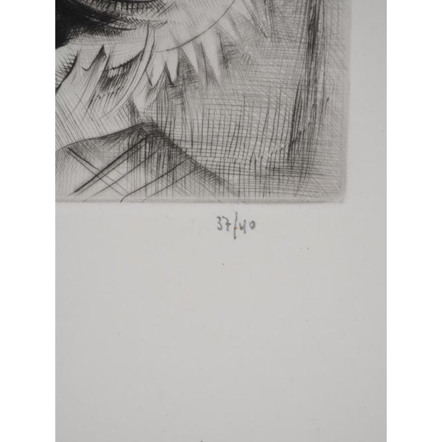 Mily Possoz, The Cat on the Stool, Original Signed Engraving For Sale - Image 4 of 11