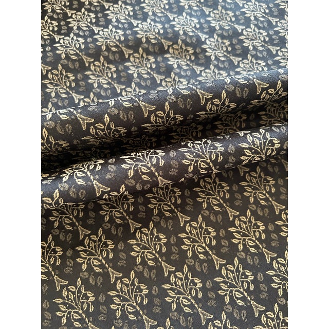 American Lee Jofa 4 Yards Deep Brown "Orchard Weave" Ebony 100% Cotton Upholstery Fabric Remnant For Sale - Image 3 of 4
