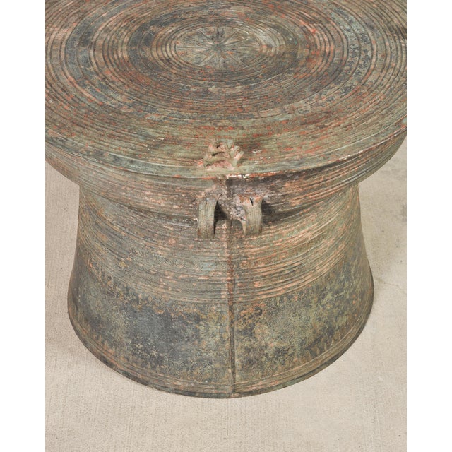 Pair of Southeast Asian Bronze Rain Drums or Drinks Tables For Sale - Image 10 of 18