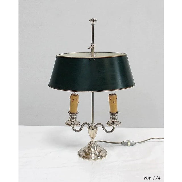Silver-Plated Metal Table Lamp For Sale - Image 17 of 18