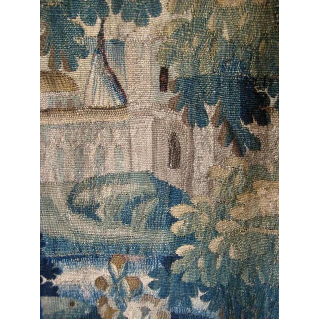 French Aubusson Verdure Tapestry From the 1700 Hundreds For Sale - Image 9 of 12