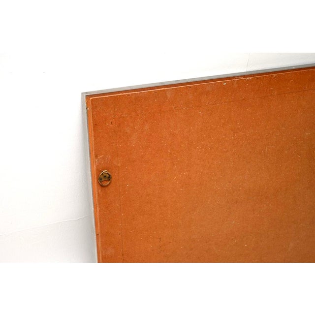 Metal Large Vintage Danish Wall Mirror, 1960s For Sale - Image 7 of 8