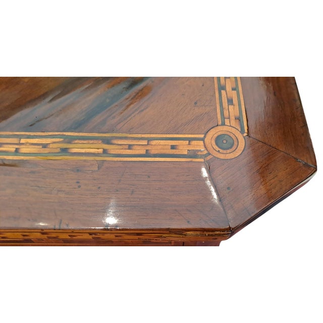 Brown Louis XVI Inlaid Chest of Drawers in Walnut For Sale - Image 8 of 12