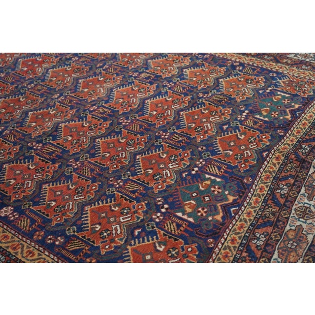 Antique Afshar Rug 4'2'' x 4'10'' For Sale - Image 4 of 9