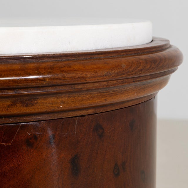 Wood 19th Century France Empire Brown Wood Pedestal For Sale - Image 7 of 10