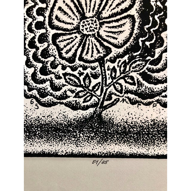 Early 20th Century Michail Grobman, Large Post Soviet Non Conformist Russian Israeli Volcano Lithograph Silkscreen For Sale - Image 5 of 8