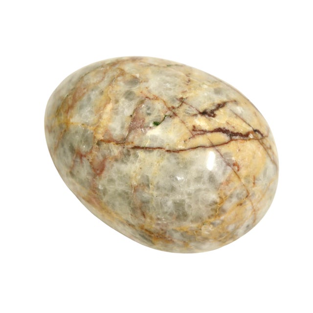 Marbled Stone Egg W/ Stand For Sale - Image 4 of 7