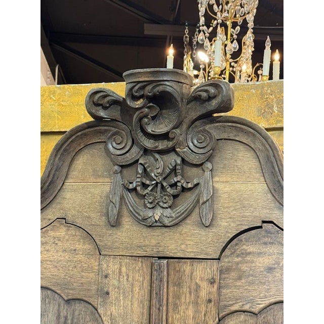 Traditional 18th C. Dutch Bleached Oak Linen Press For Sale - Image 3 of 8