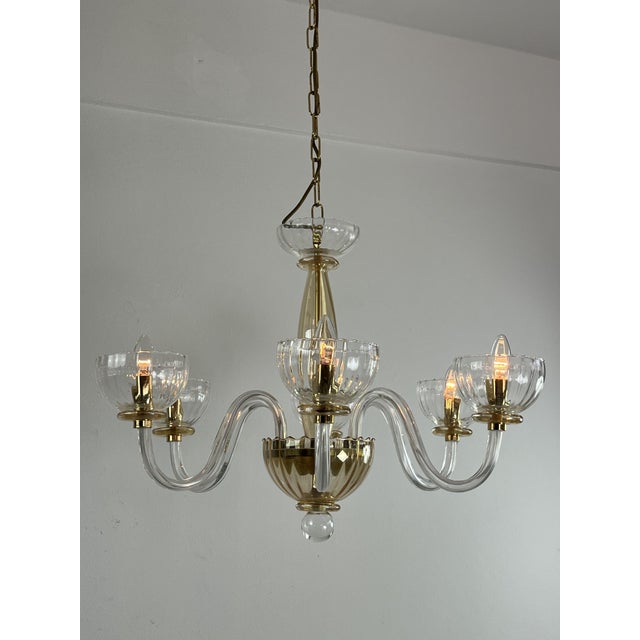 Vintage Murano Glass Chandelier, 1980s For Sale - Image 10 of 15