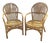 Set of Vintage Armchairs in Bamboo & Rattan, 1960s For Sale