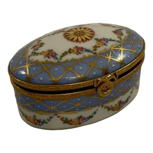 Mid 20th Century Limoges French Porcelain Box