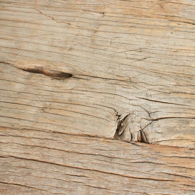 Rustic Square Coffee Table in Wood For Sale - Image 5 of 9