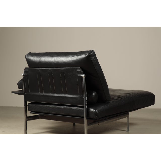 Diesis Chaise Lounge in Black Leather by Antonio Citterio and Paolo Nava for B&B Italia, 1980s For Sale - Image 10 of 16