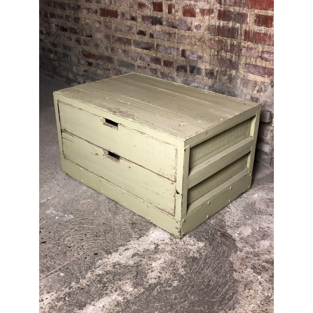 Vintage French Green Pastel Iron Cabinet, 1980s For Sale - Image 11 of 11