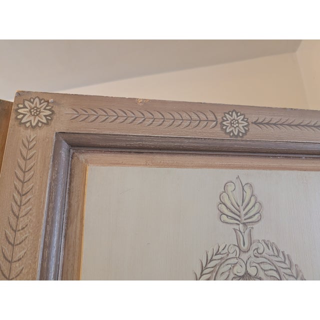 Maitland-Smith Hand Painted Regency Room Divider Screen For Sale - Image 9 of 18