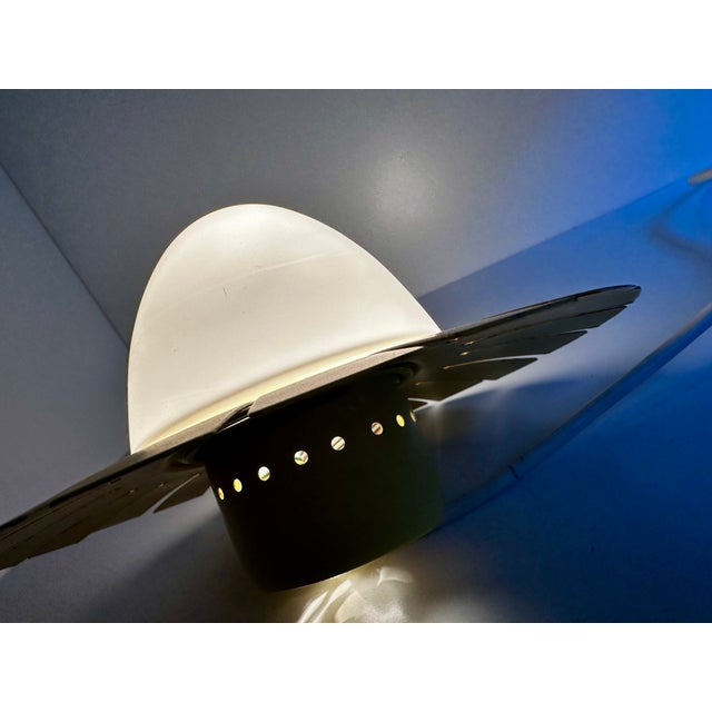 Mid-Century Modern Sunburst Opal Ceiling Lamp, Italy, 1950s For Sale - Image 9 of 18