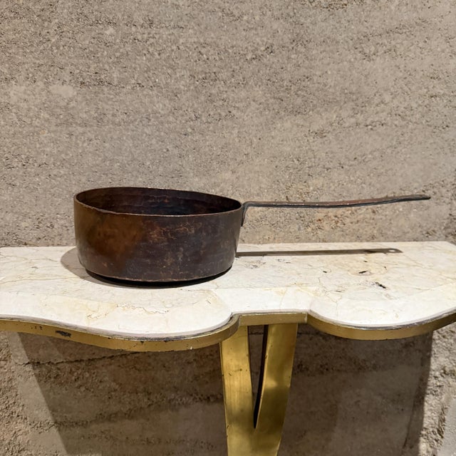 French Country Antique a La Menagere Copper Stock Pot Sauce Pan Cookware Paris France Country Kitchen Style For Sale - Image 3 of 12