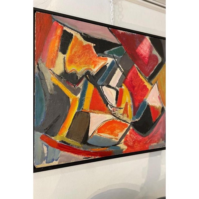 Plastic Sergio Piccoli, Untitled, 1970s, Acrylic Painting, Framed For Sale - Image 7 of 9
